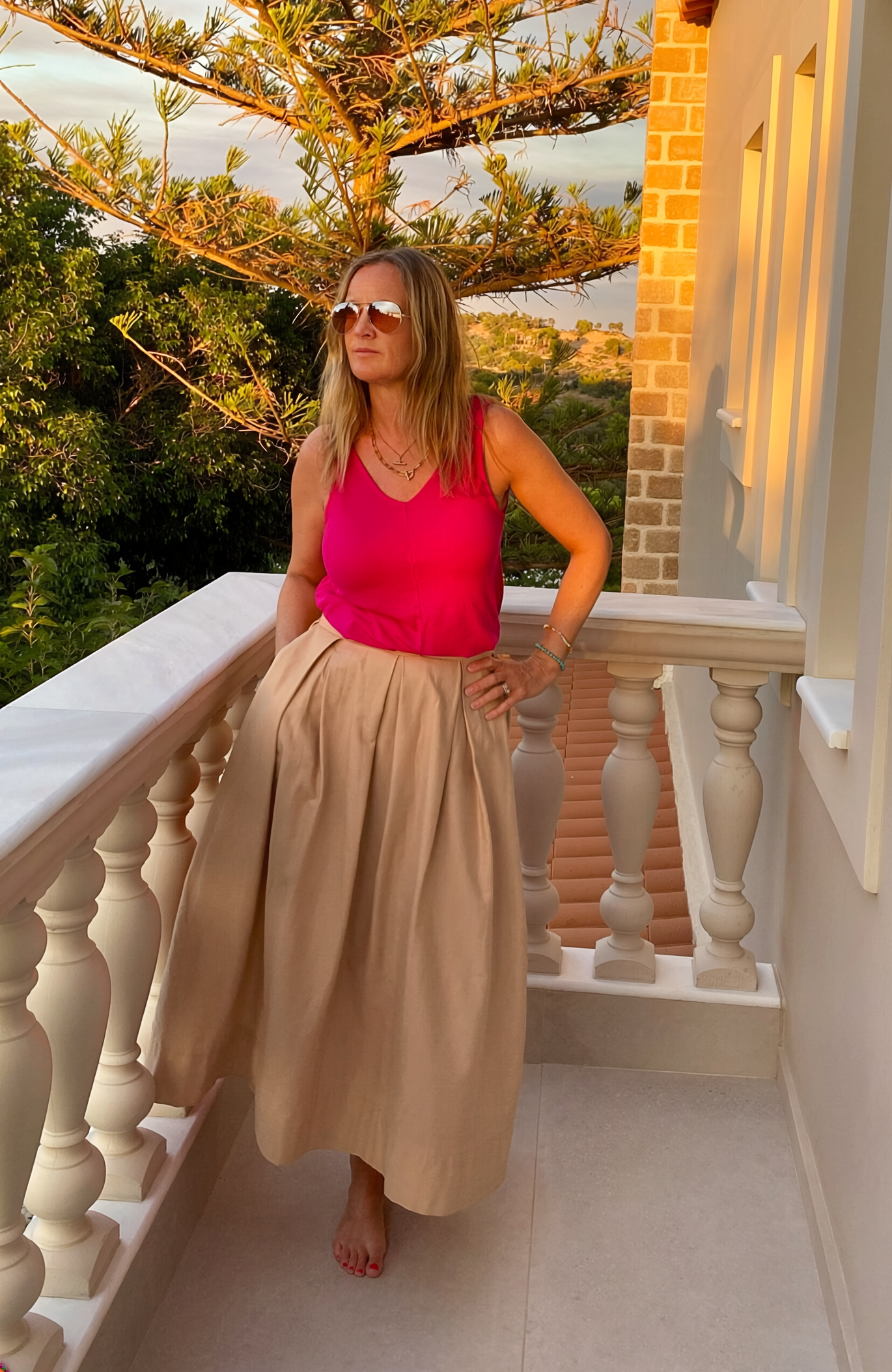 Diane full volume skirt in Champagne