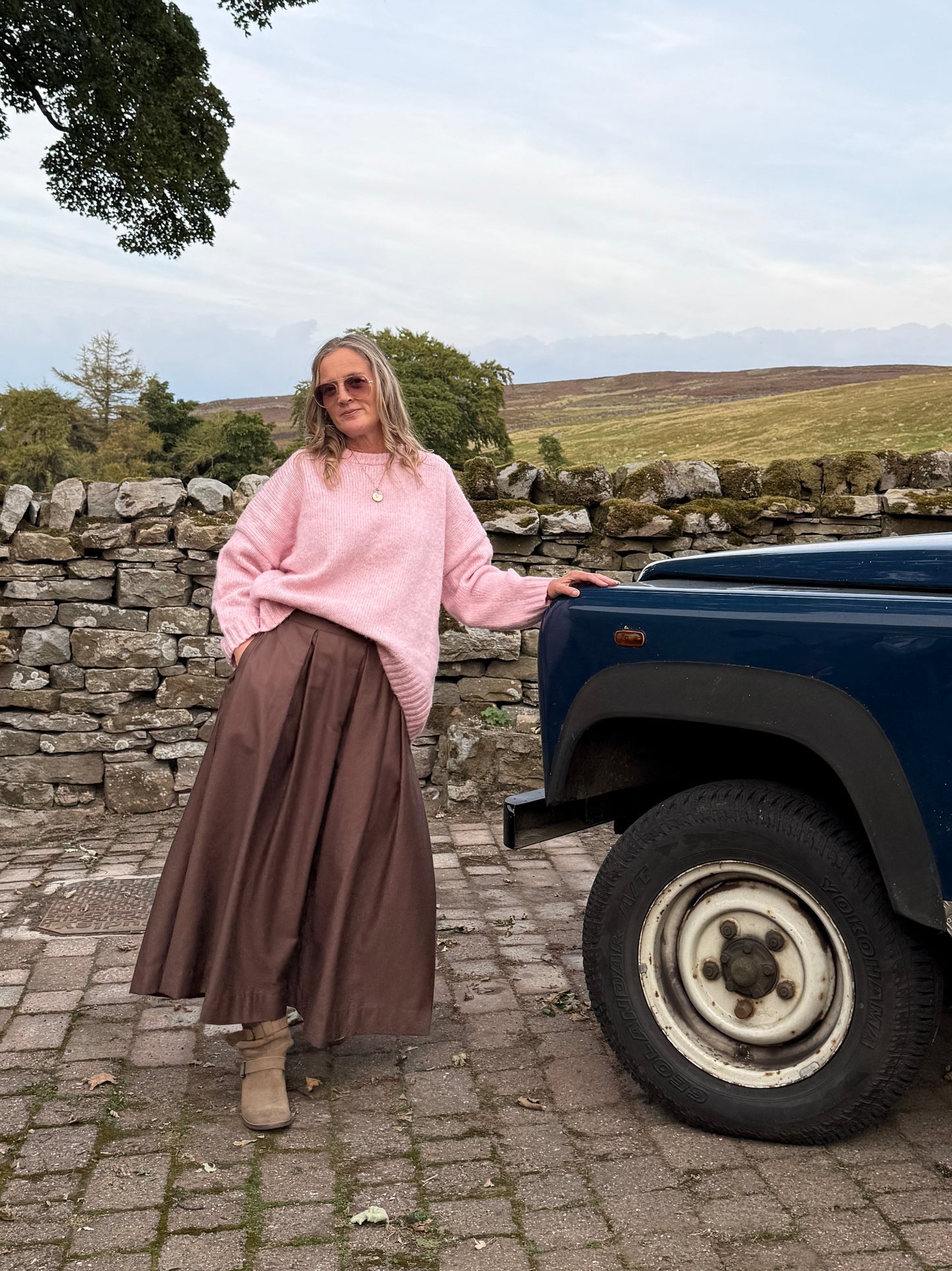 'Diane' full volume skirt in Espresso