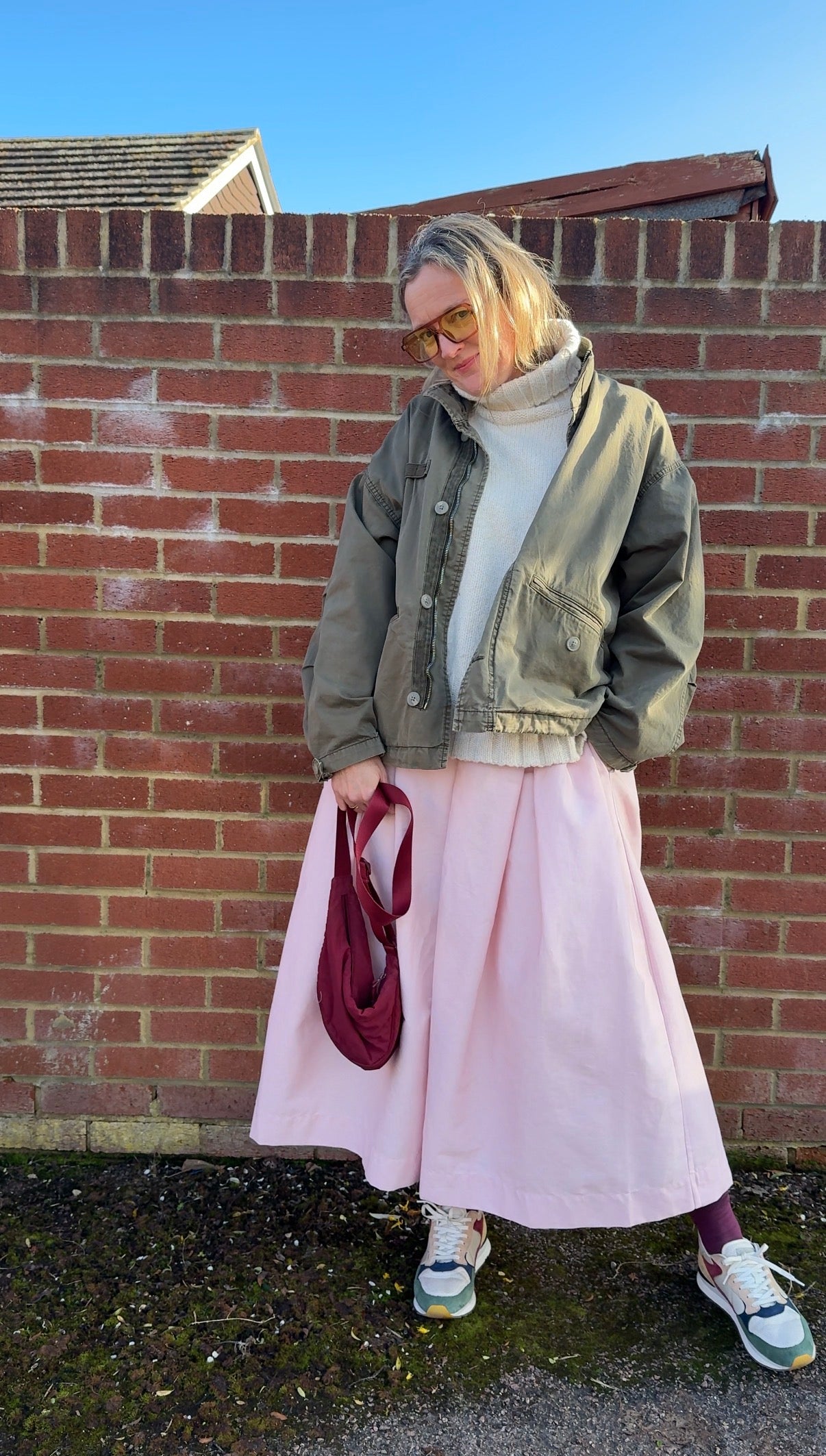 Diane full volume skirt in Rosé