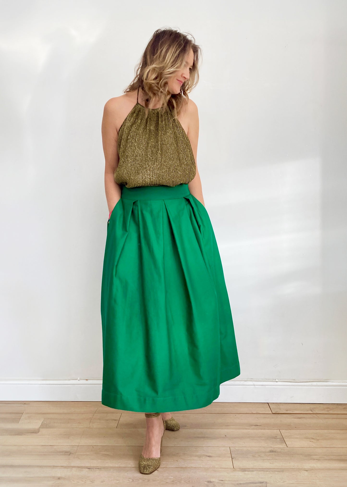 Diane full volume skirt in Emerald