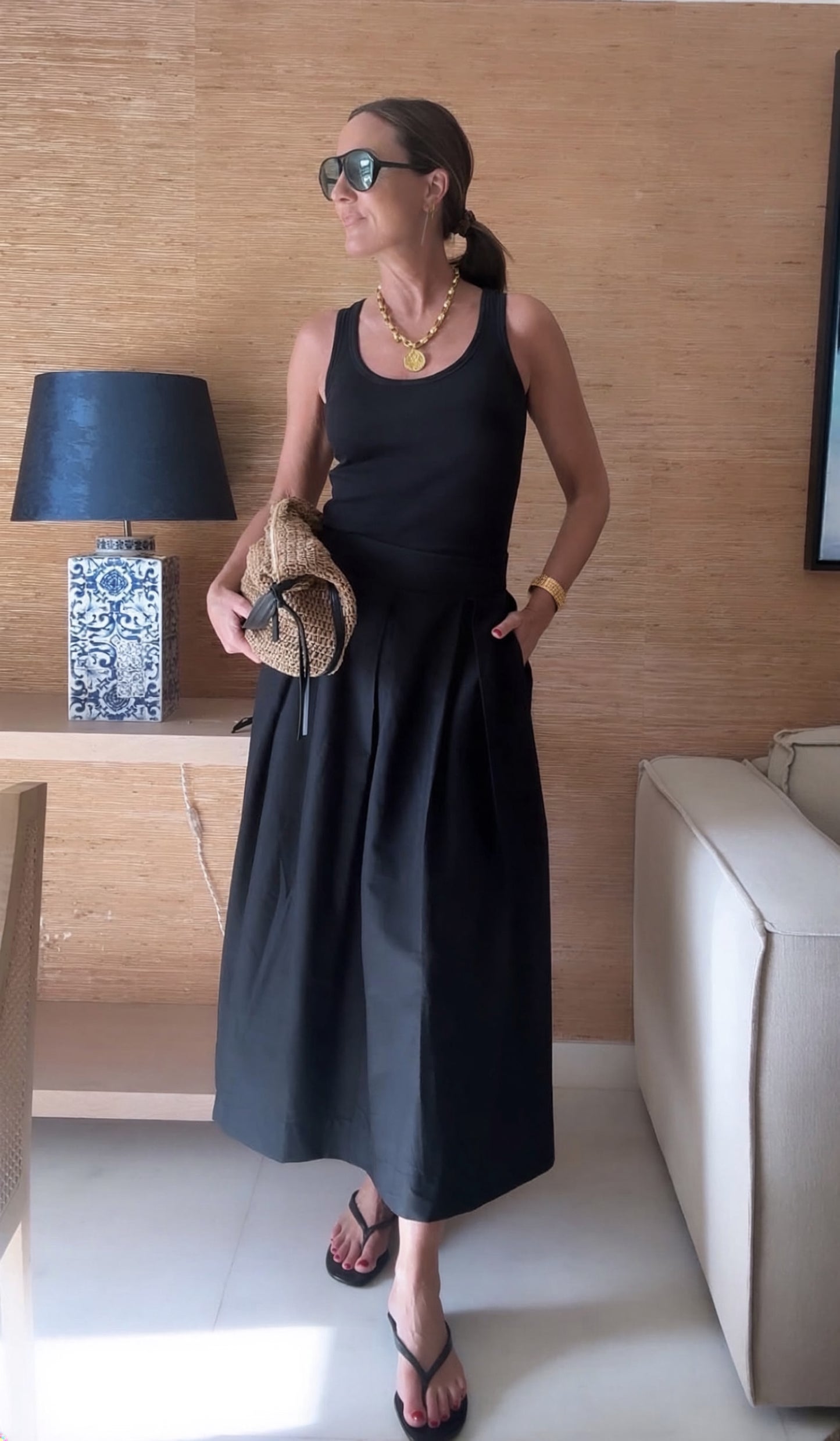 Diane' full volume skirt in Onyx