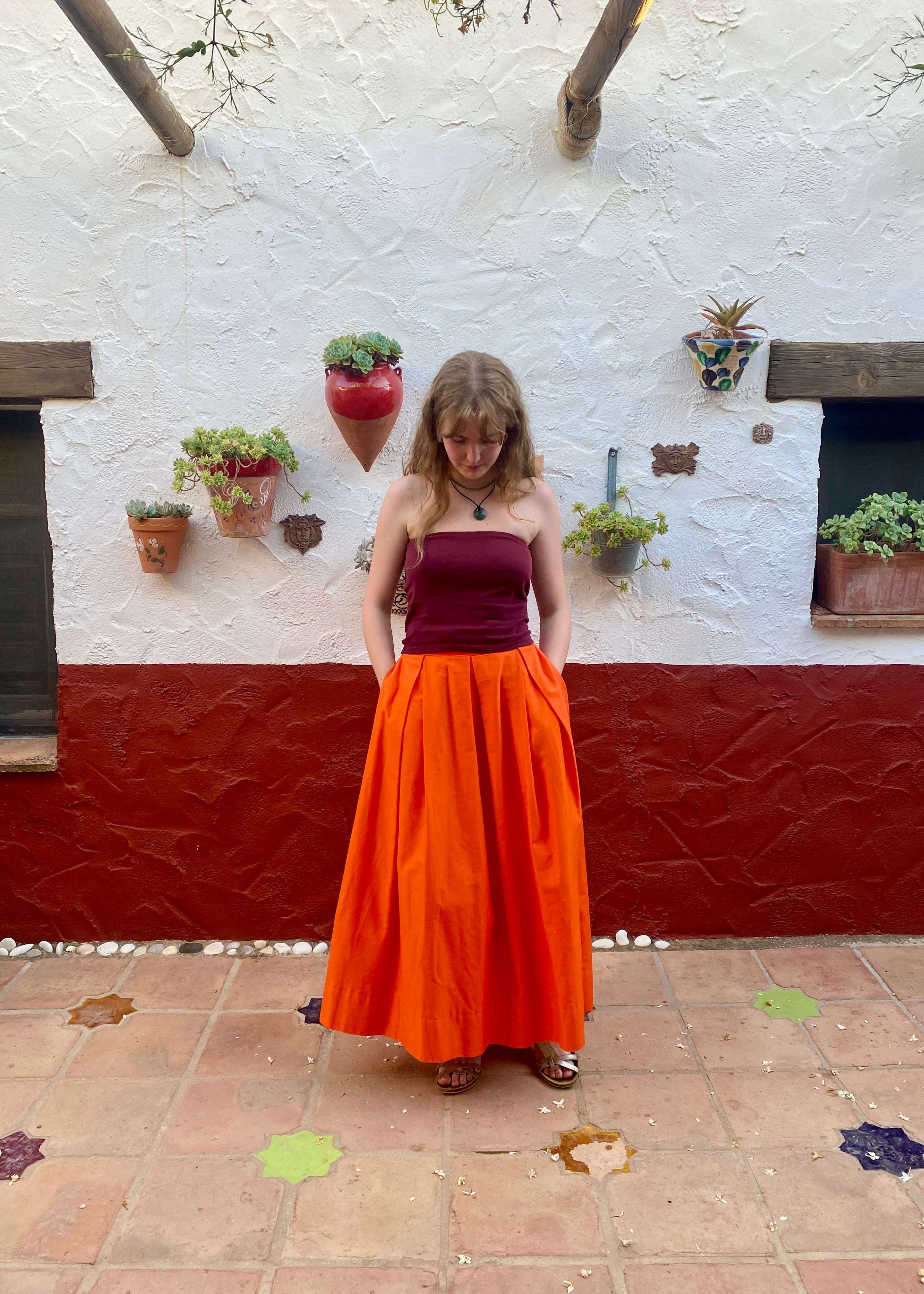 Diane full volume skirt in Clementine