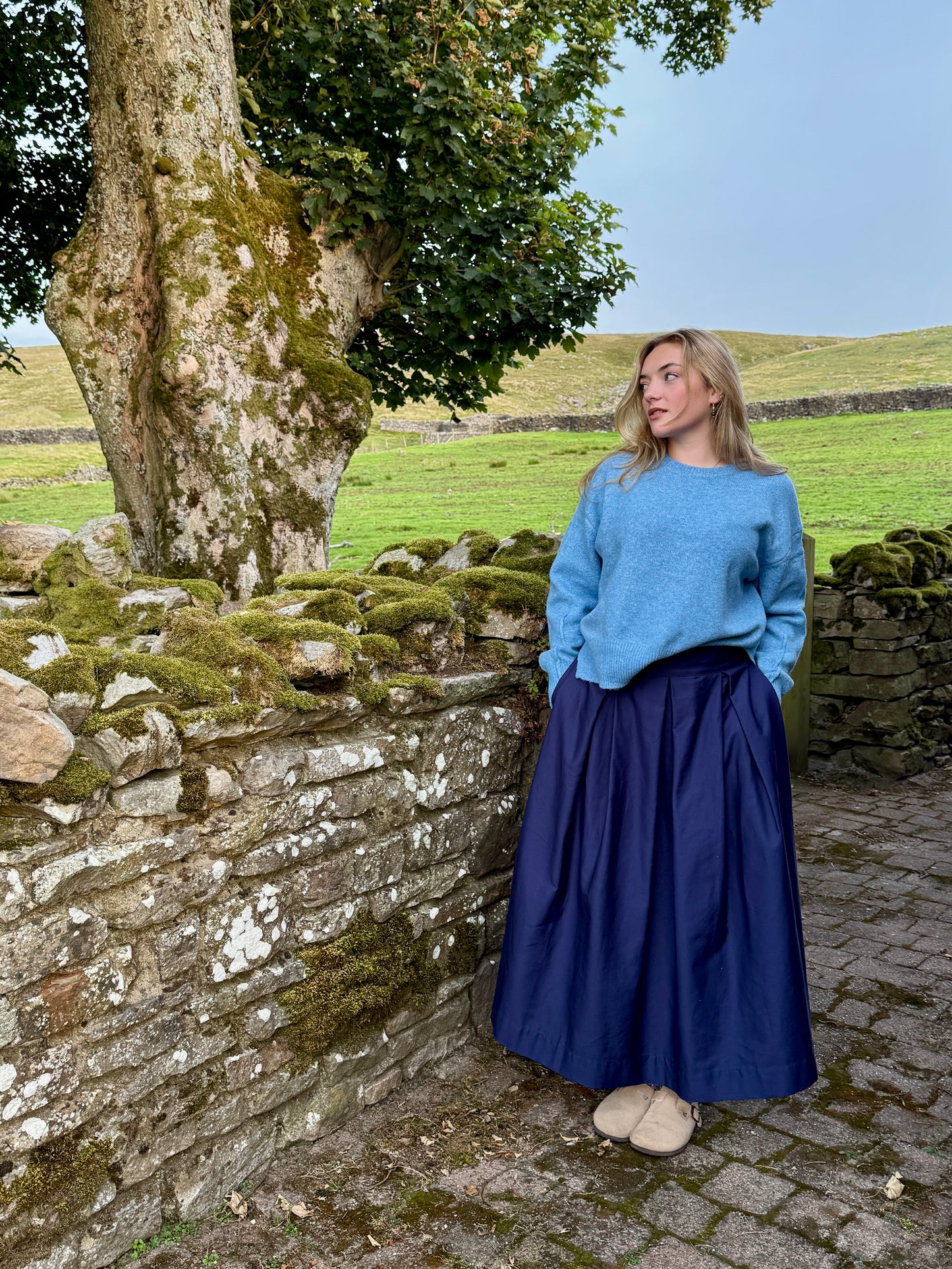 'Diane' full volume skirt in Blueberry